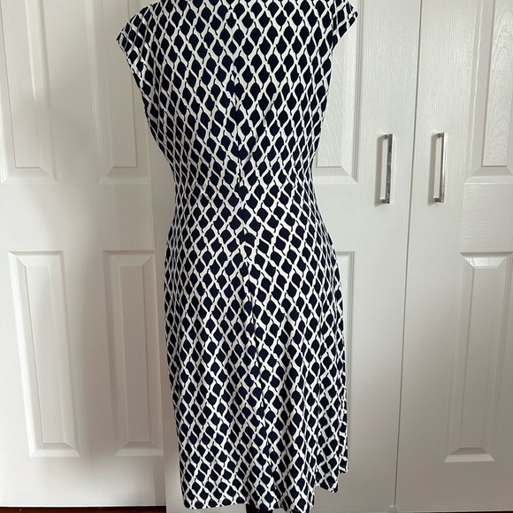 Lauren size 10 Navy and white dress - Picture 2 of 7